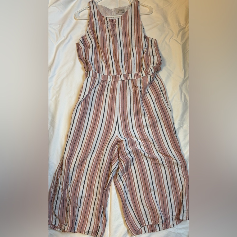 Loft Striped Jumpsuit